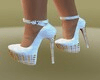 White Heels Gold Spikes