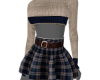 Fall Plaid Skirt/Sweater