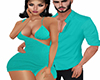 couples turquoise shirt
