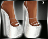 DL~ White Plat Heels