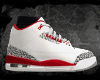 white n red 3s