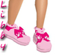 pink flower doll shoes