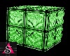 Glass Blocks Green Cube