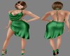 !R! Silk Dress Green