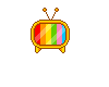 [PE] animated rainbow tv