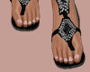 E* Black Boho Sandals