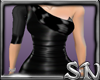[sn] black satin dress