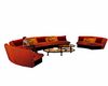 Orange Bamboo sofa set