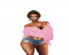 pink  middriff top