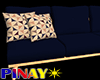 Navy Blue Wood Couch