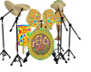 HIPPIE  love drum set