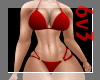 6v3| Red Latex Bikini