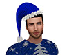 Blue Knit Santa Hat M