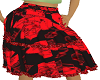boho skirt knee red