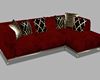 Royal Red and Gold Sofa
