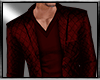 Tweed Red V Neck Suit