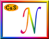 C&S Rainbow Letter N