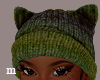 knitted beanie - green