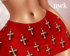 🅽 CROSS RED SKIRT