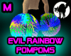 Evil Rainbow pompoms M