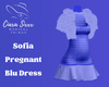 Sofia Pregnant Blu Dress