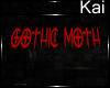 GOTHIC MOTH WALL SIGN