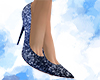 Blue Glitter Heels