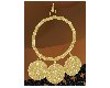 gold triball earrings