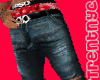 Red PSD ripped jeans