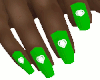 *Pix* Green & white nail