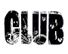 White on Blk Club sign