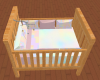 light wood girls crib