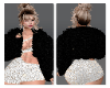 fur coat - black