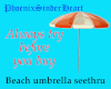 Beach umbrella seethru