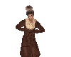 Brown Knit Sweater Dress