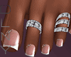 French Diamond Toe Nails
