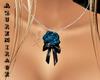 ^AZ^Blue Rose Necklace