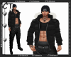 [A]BLACK AND FUR JACKET
