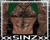 X Green Tank Tat Mens X