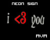 [AVA] I<3You Neon Sign