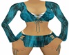 teal outfit