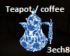 Blue White Teapot Coffee