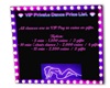 VIP club sign