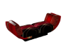 Crimson lounger chaise