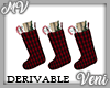 Christmas Stockings x3