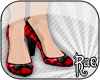 R| Tartan Bow Heels |Red