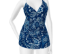 Short Blue Paisley Dress