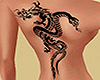 Snake Dragon Back Tattoo