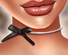 S. Bow Choker Black