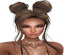 Two Tone Brown Buns Hair